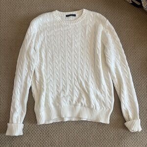 Brandy Melville Cream Cable Knit Sweater